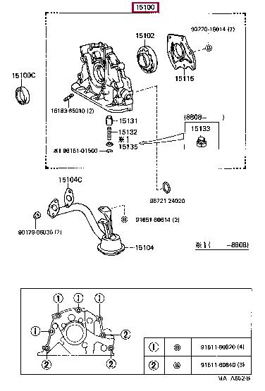 1510065020 Toyota OIL PUMP