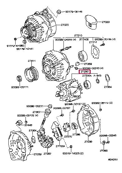 2733046090 Toyota Rotor generator
