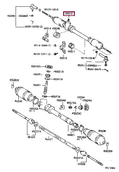 4551010230 Toyota Steering Gear