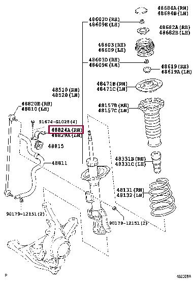 Toyota 48824-52060 Engine mount 4882452060