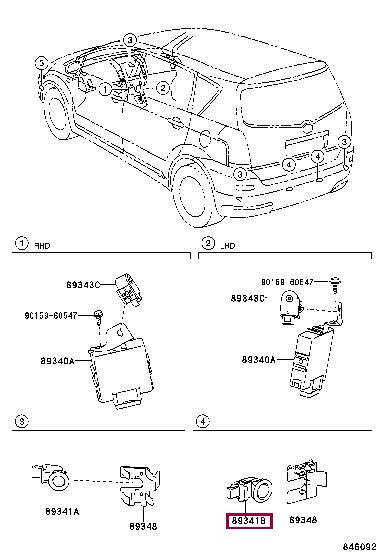 Toyota 89341-33180-C0 Parking sensor 8934133180C0