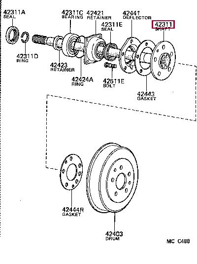 Toyota 90363-40072 Wheel bearing kit 9036340072