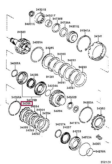3426632020 Toyota Flange Plate, parking supports