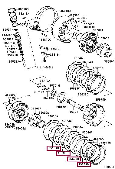3563312080 Toyota Friction disc