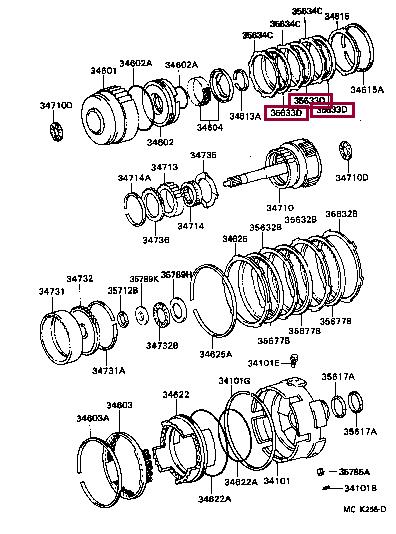 3563360050 Toyota Friction disc