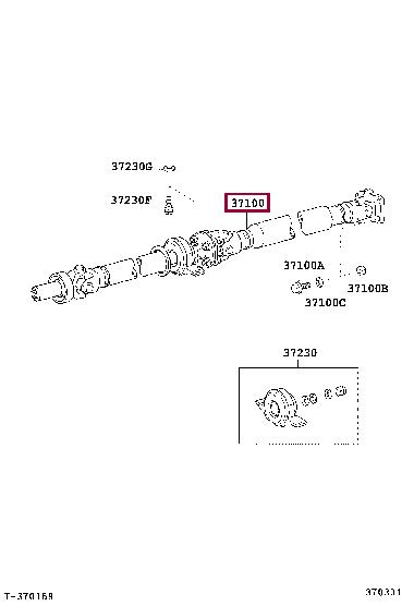 3710030790 Toyota Propeller shaft