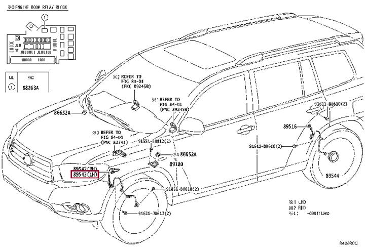 Toyota 89543-48040 Sensor, wheel 8954348040 8954348040 Toyota Sensor, wheel