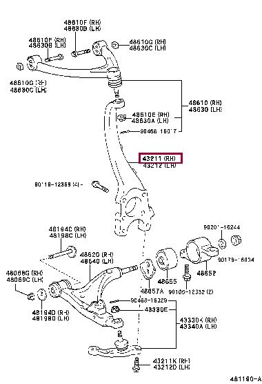 4320150020 Toyota Knuckle swivel