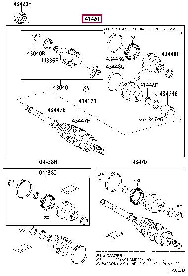Toyota 43420-02D50 Auto part 4342002D50 4342002D50 Toyota Auto part