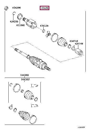 434200E100 Toyota Drive shaft
