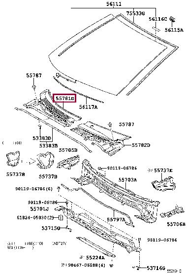 5570805140 Toyota LUEFTUNGSSCHLITZ