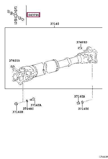 Toyota 04371-0K110 Joint, propeller shaft 043710K110