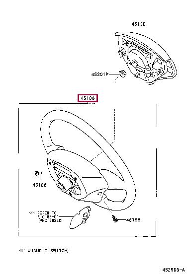4510013030B0 Toyota Steering Wheel
