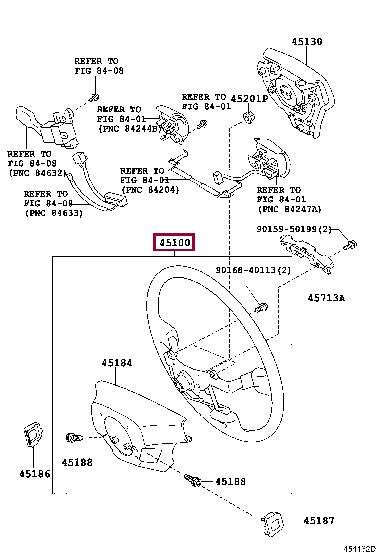 4510030A01C0 Toyota Steering Wheel