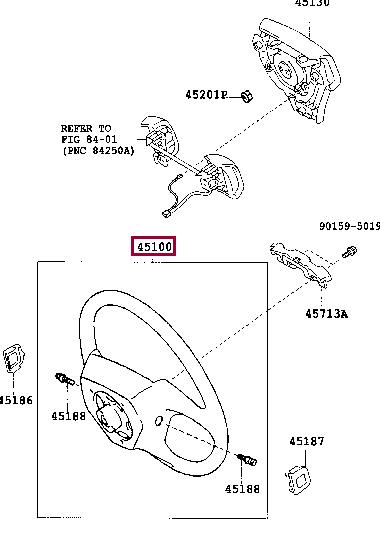 4510048380C0 Toyota Steering Wheel