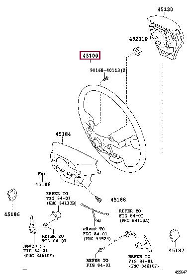 4510053180C0 Toyota Steering Wheel