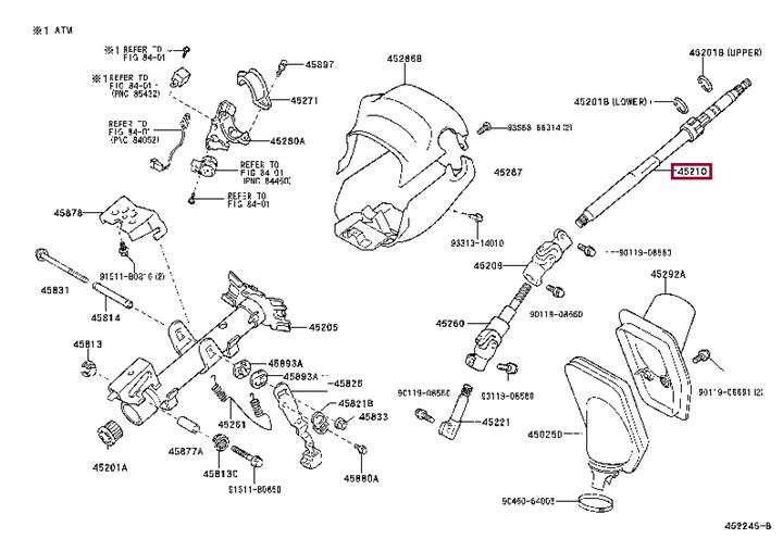 4521042020 Toyota Steering shaft