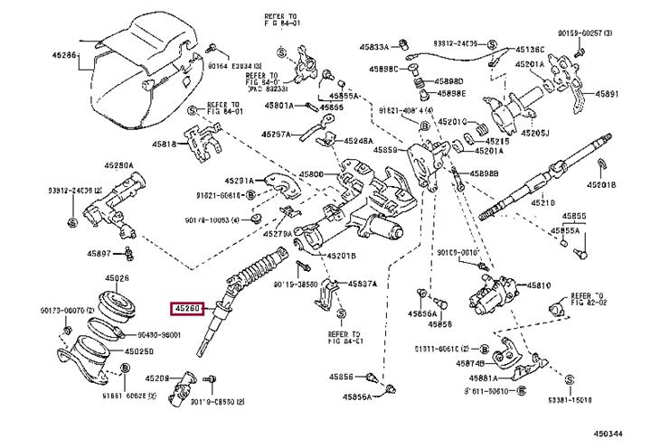 4526050050 Toyota Steering shaft