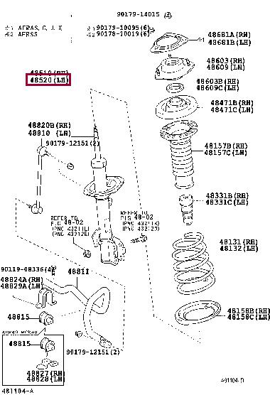 Toyota 48520-29825 Shock absorber assy 4852029825