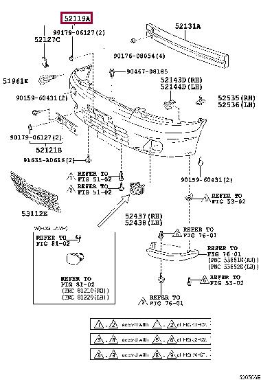 5211952280 Toyota Front bumper