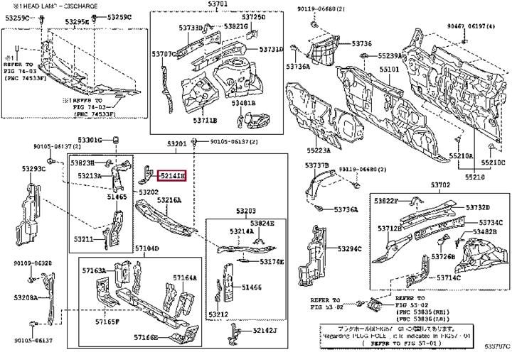 5214133120 Toyota ARM, FR BUMPER, UPR