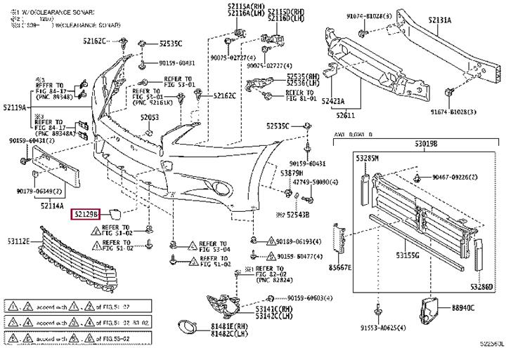 5212930907 Toyota Front bumper trim