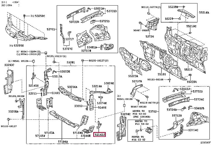 5214233080 Toyota Bracket bumper