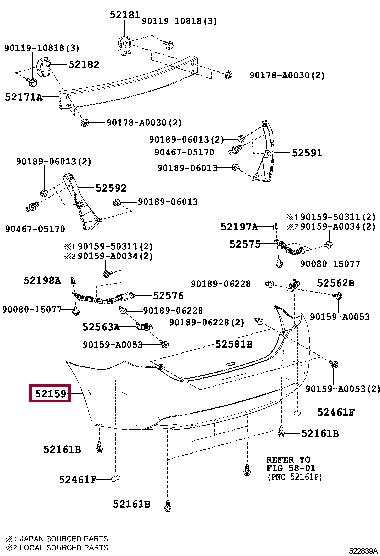 Buy Toyota 52159-03901 at a low price in United Arab Emirates!