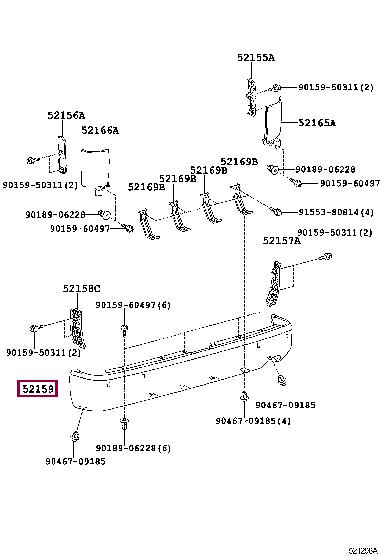 5215926530 Toyota Bumper rear