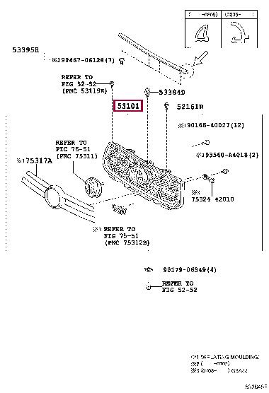 5310142310 Toyota Grille radiator