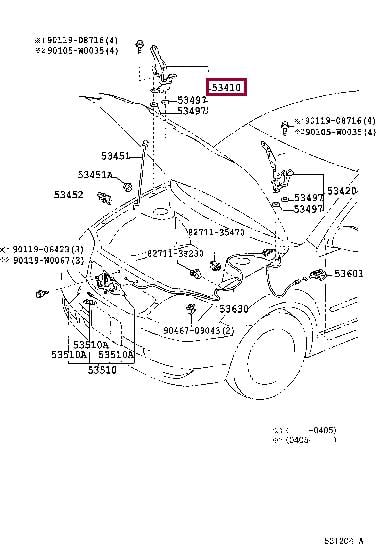 Buy Toyota 53420-12330 at a low price in United Arab Emirates!