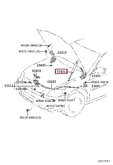 Toyota 53440-AA013 Auto part 53440AA013