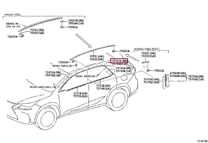 7576378010 Toyota Door molding