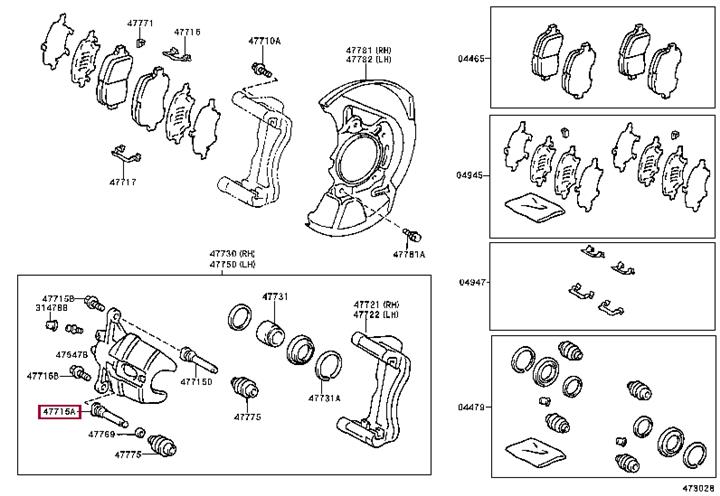 Toyota 47715-06060 PIN, CYLINDER SLIDE 4771506060