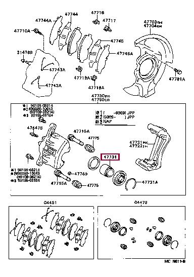 Toyota 47731-12180 Brake caliper piston 4773112180