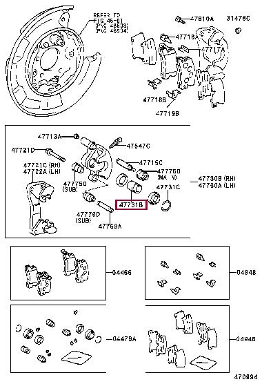 4773148010 Toyota Brake caliper piston