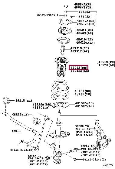 Toyota 48045-42010 Shock absorber boot 4804542010 4804542010 Toyota Shock absorber boot