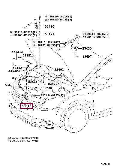 Buy Toyota 53510-0F054 at a low price in United Arab Emirates!