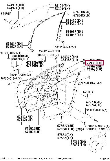 759390E030 Toyota Label