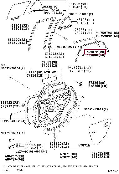7598748020 Toyota Auto part