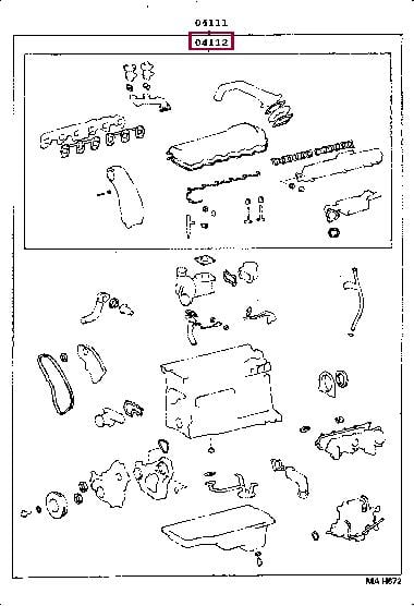 0411217041 Toyota Gasket Set, cylinder head