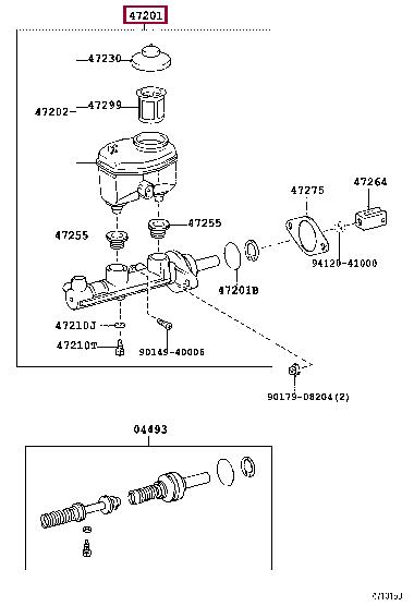 Toyota 47201-60720 Brake Master Cylinder 4720160720