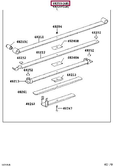 482100K231 Toyota Leaf spring