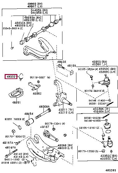 Buy Toyota 48332-35020 at a low price in United Arab Emirates!