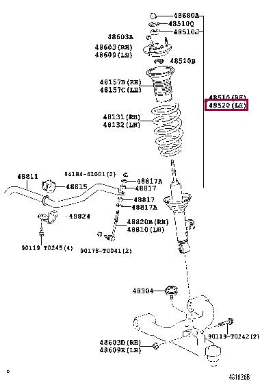Toyota 48520-09Q70 Auto part 4852009Q70 4852009Q70 Toyota Auto part