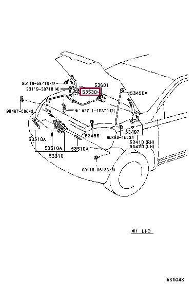 Buy Toyota 53630-0D011 at a low price in United Arab Emirates!