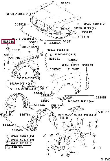 5382550030 Toyota Auto part