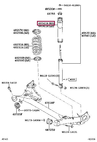 Toyota 48341-12240 Rubber buffer, suspension 4834112240