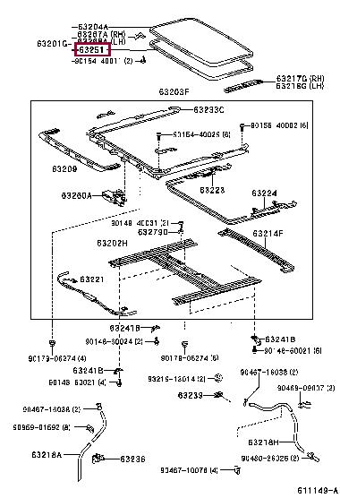6325152020 Toyota Auto part