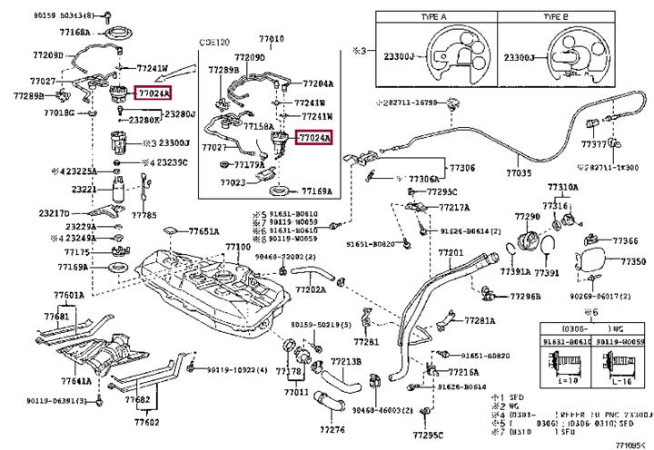 7702402040 Toyota Fuel pump